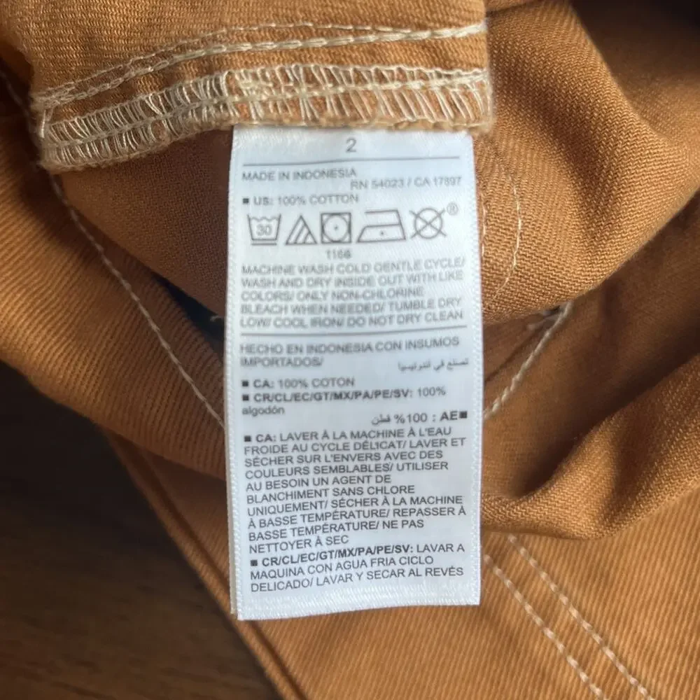 NWT Old Navy Size 2 Sly Fox Rust 100% Cotton Twill High Rise Utility Mini Skirt - Picture 11 of 12